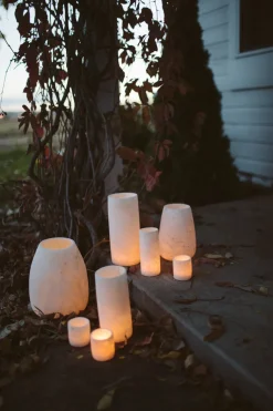 Alabaster Candleholders - Oval