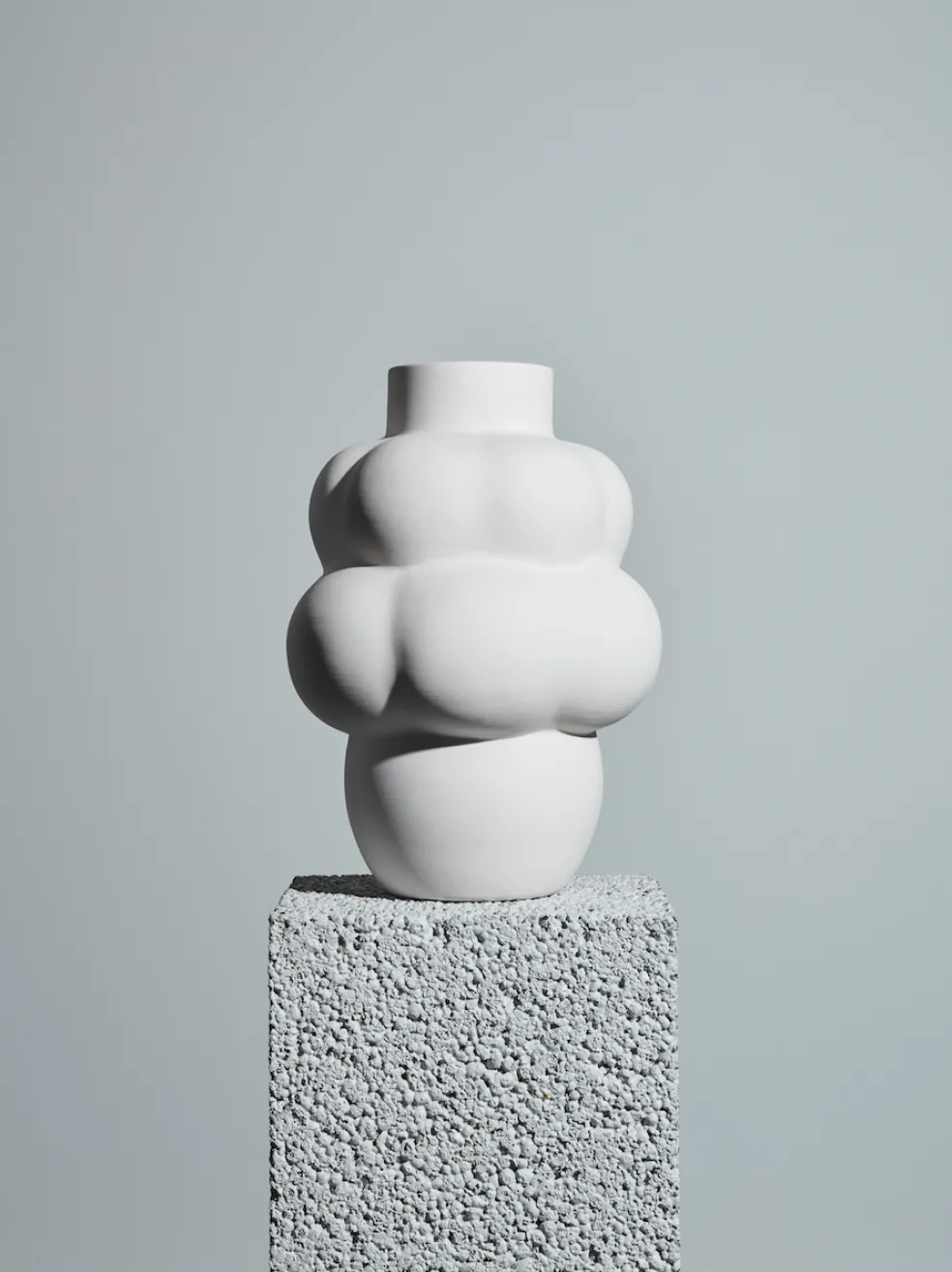 Balloon Vase by Louise Roe - Ceramic Raw White