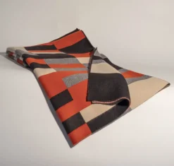 Bauhaus Cashmere Throw - Rust Red
