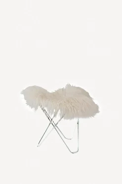 Butterfly Chair, Long Sheepskin - White