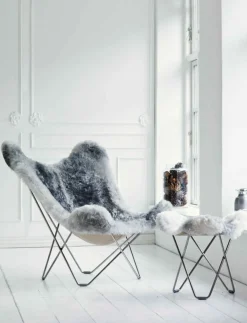 Butterfly Chair, Shorn Sheepskin - Gray