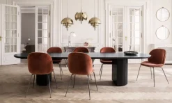 Moon Dining Table - Elliptical Black Stained