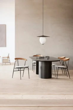 Moon Dining Table - Elliptical Black Stained