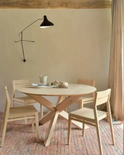 Oak Circle Dining Table