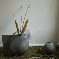 Offset Vase - Dark Gray