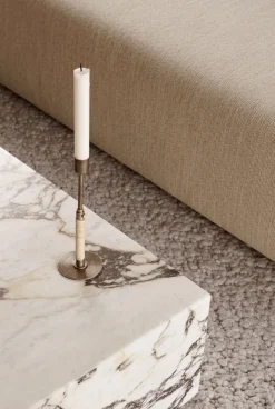 Plinth Marble Tables - Rose Marble