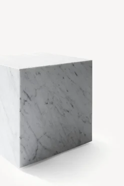 Plinth Marble Tables - White Marble