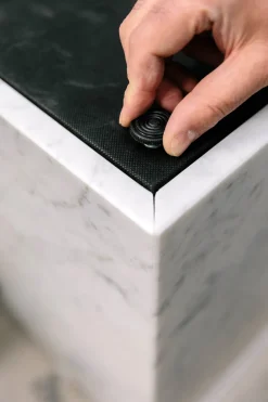 Plinth Marble Tables - White Marble