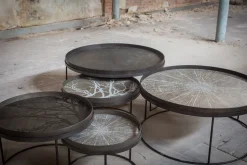 Round Tray Coffee Table Set