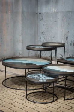 Round Tray Coffee Table Set