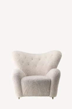 The Tired Man Chair and Footstool - Sheepskin