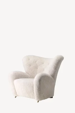 The Tired Man Chair and Footstool - Sheepskin