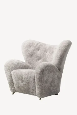 The Tired Man Chair and Footstool - Sheepskin