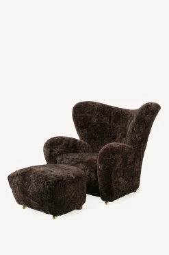 The Tired Man Chair and Footstool - Sheepskin