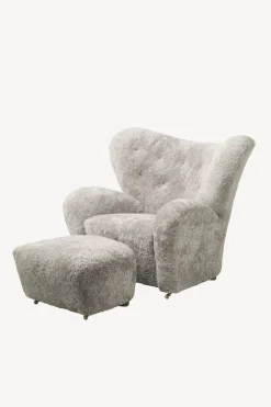 The Tired Man Chair and Footstool - Sheepskin
