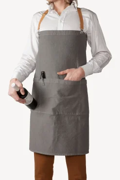 Uashmama Apron with paper cross straps + back clip - Dark Gray