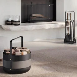 Wood Basket Emma - Graphite