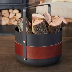 Wood Basket Emma - Havana