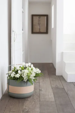 Wood Basket Emma - Lichen