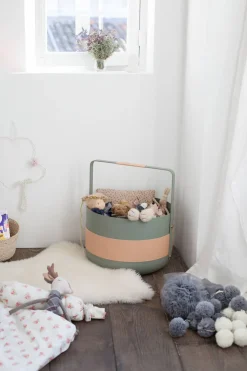 Wood Basket Emma - Lichen