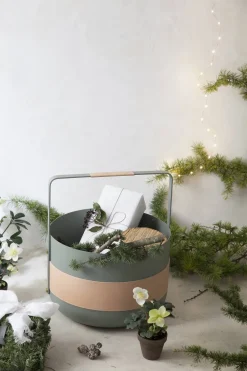 Wood Basket Emma - Lichen