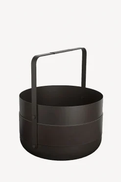 Wood Basket Emma - Noir