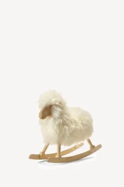 Wooden Rocking Sheep - White
