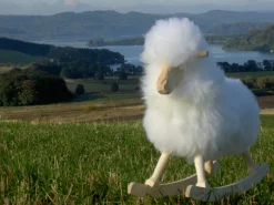 Wooden Rocking Sheep - White