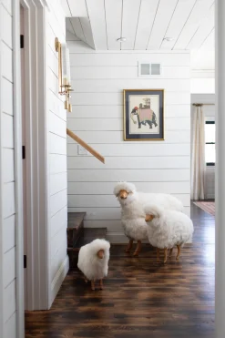 Wooden Sheep Family - Light Wood